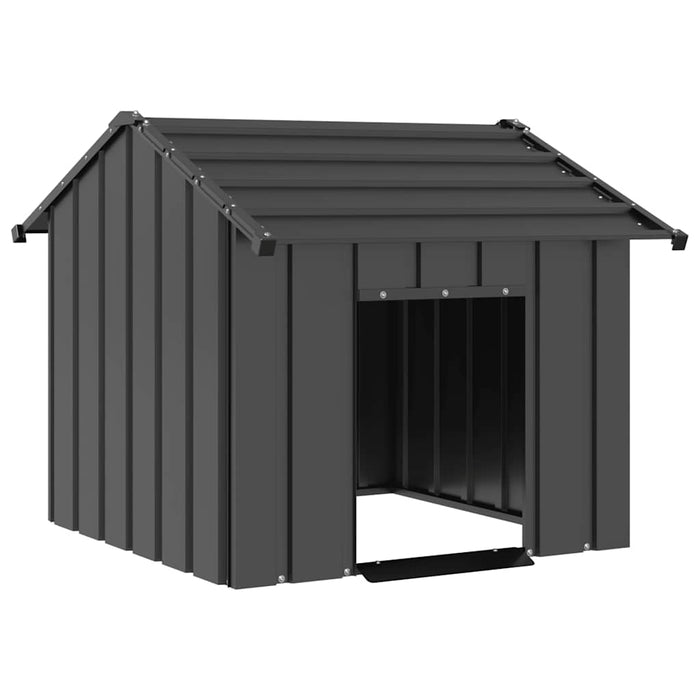 Dog House With Roof 85X107X81 Cm Galvanised Steel Aobbkot