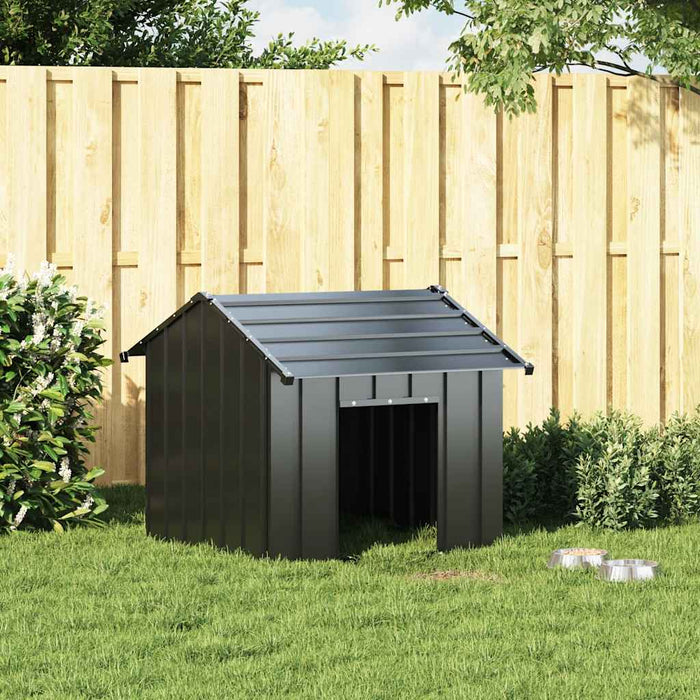 Dog House With Roof 85X107X81 Cm Galvanised Steel Aobbkot