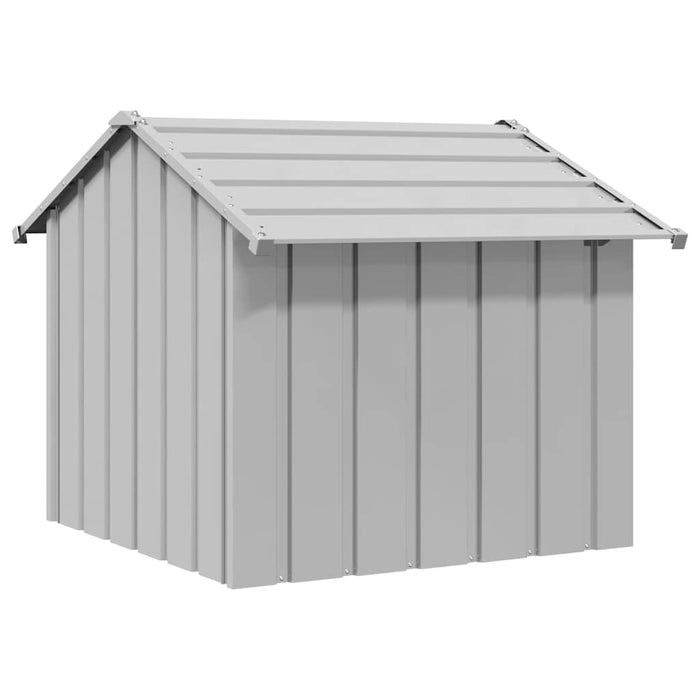 Dog House With Roof 85X107X81 Cm Galvanised Steel Aobbkoa