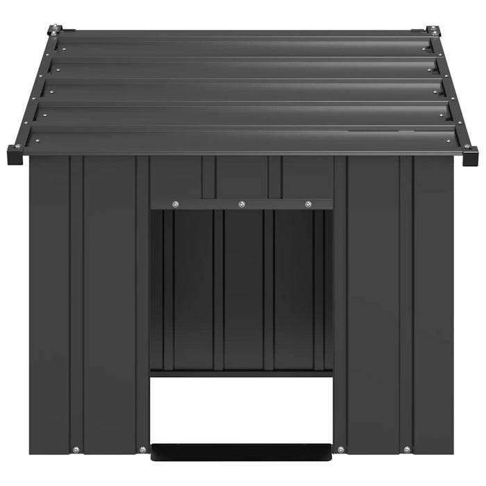 Dog House With Roof 83X130X85 Cm Galvanised Steel Aobbkop
