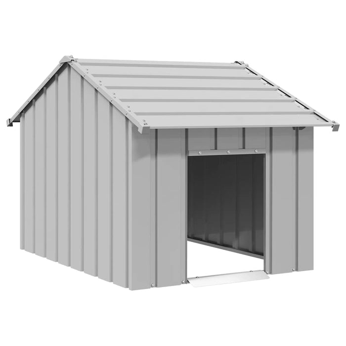 Dog House With Roof 83X130X85 Cm Galvanised Steel Aobbkol