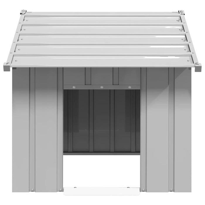Dog House With Roof 83X130X85 Cm Galvanised Steel Aobbkol
