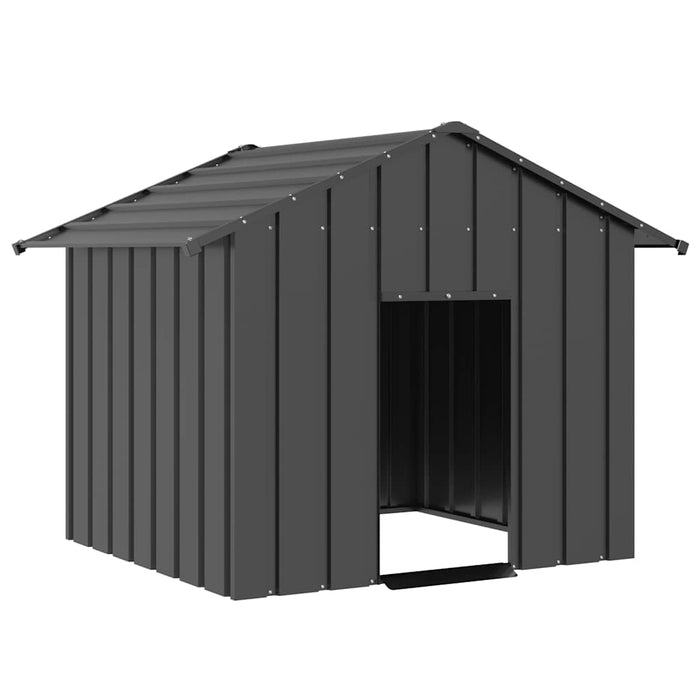 Dog House With Roof 131X101X102 Cm Galvanised Steel Aobbkoi