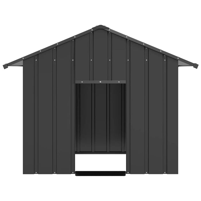 Dog House With Roof 131X101X102 Cm Galvanised Steel Aobbkoi