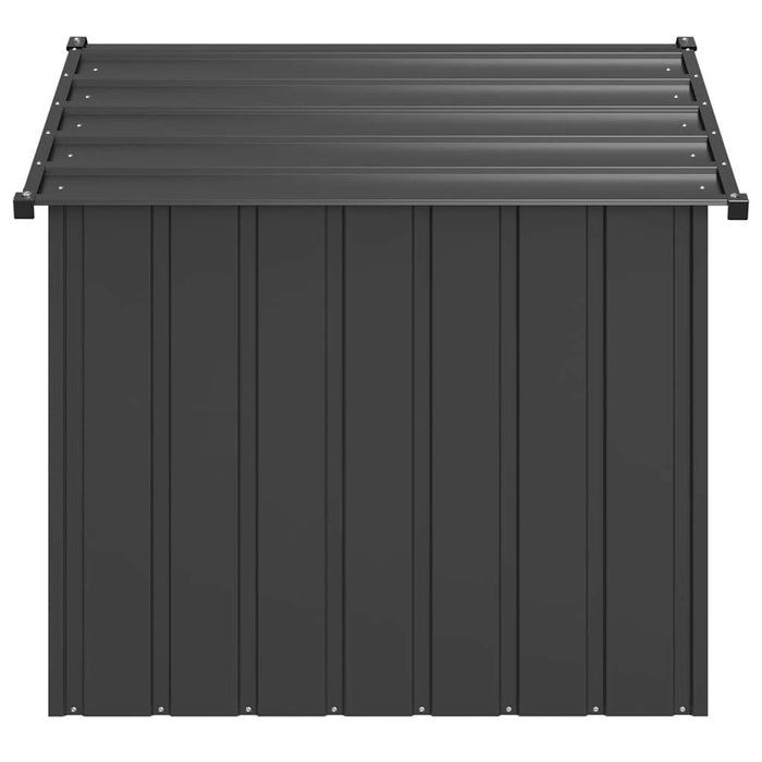 Dog House With Roof 131X101X102 Cm Galvanised Steel Aobbkoi