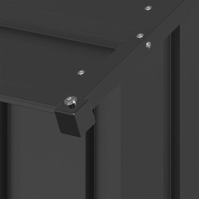 Dog House With Roof 131X101X102 Cm Galvanised Steel Aobbkoi