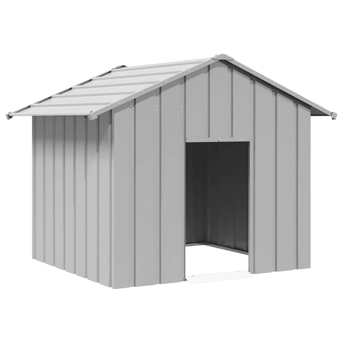 Dog House With Roof 131X101X102 Cm Galvanised Steel Aobbkon