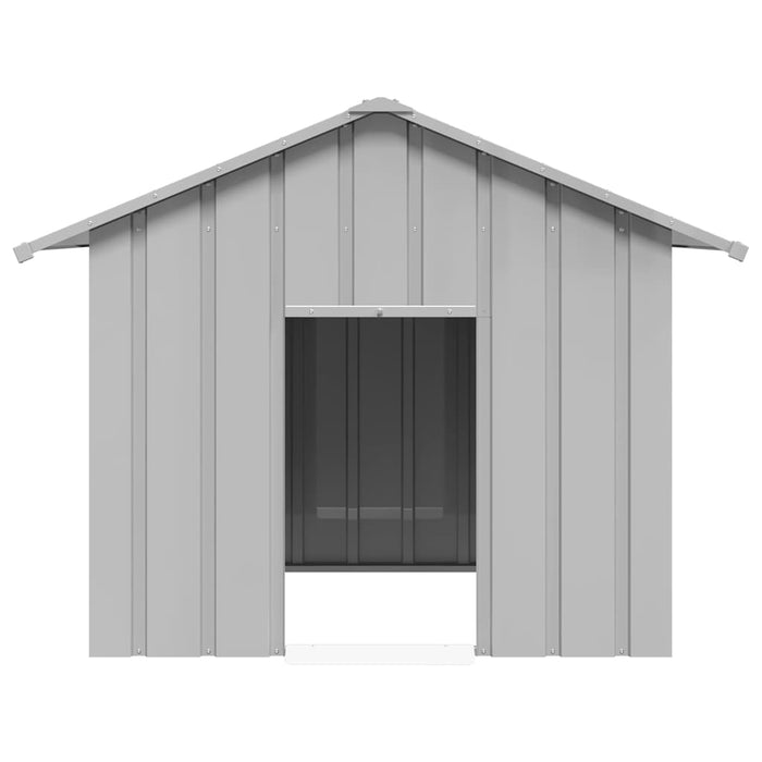 Dog House With Roof 131X101X102 Cm Galvanised Steel Aobbkon