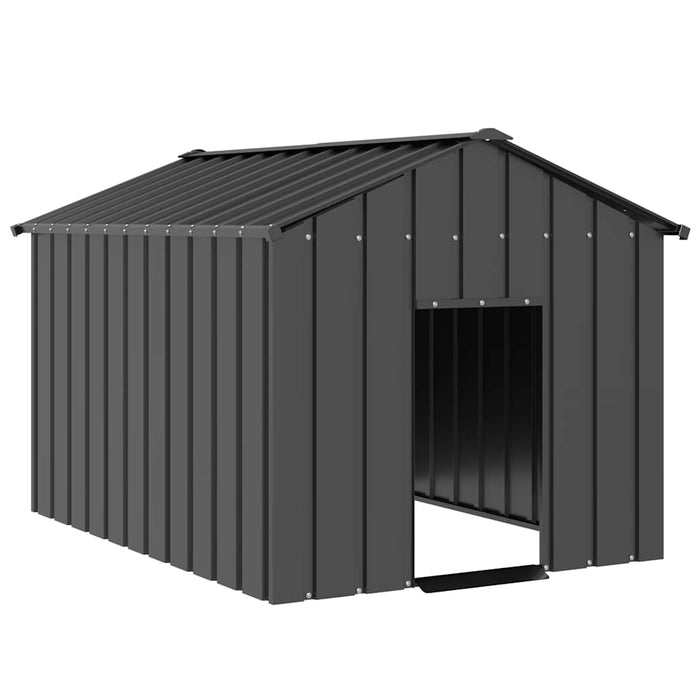 Dog House With Roof 113X153X101 Cm Galvanised Steel Aobbkok