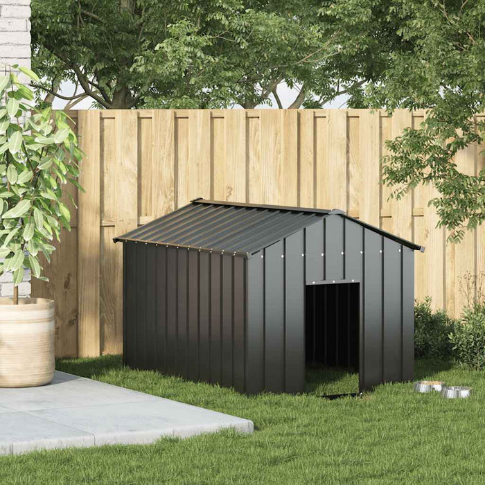 Dog House With Roof 113X153X101 Cm Galvanised Steel Aobbkok