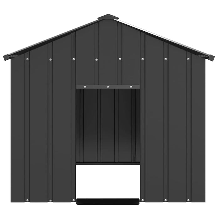 Dog House With Roof 113X153X101 Cm Galvanised Steel Aobbkok