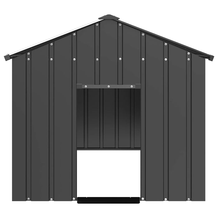 Dog House With Roof 114X202X101 Cm Galvanised Steel Aobbkxo