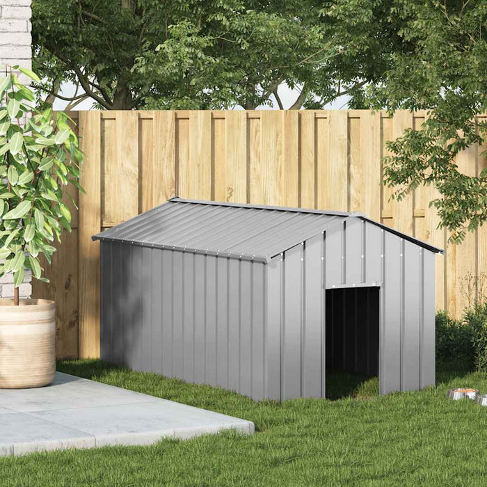 Dog House With Roof 114X202X101 Cm Galvanised Steel Aobbkxx
