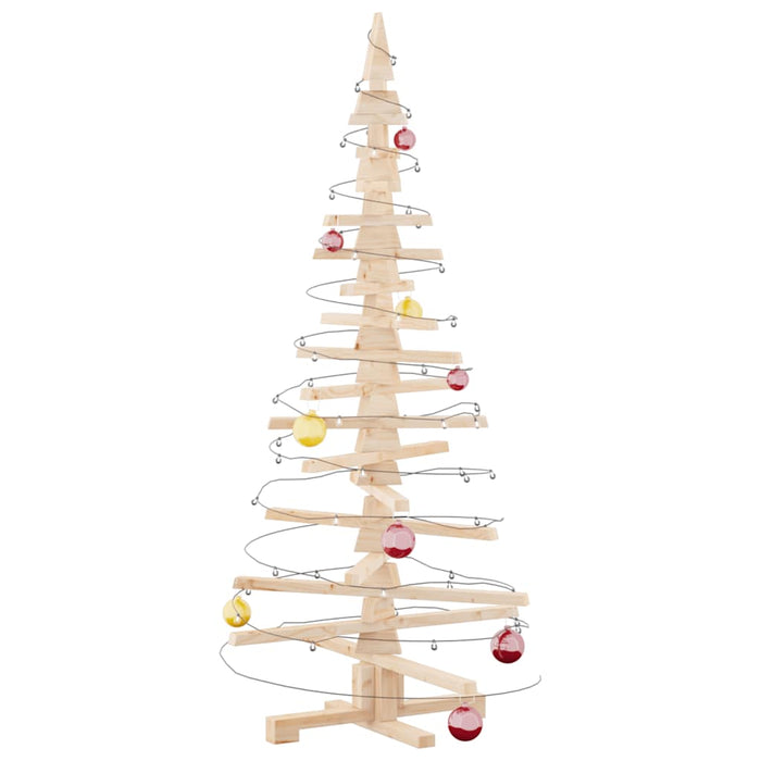 Wooden Christmas Tree For Decoration 150 Cm Solid Wood Pine Aobtkio