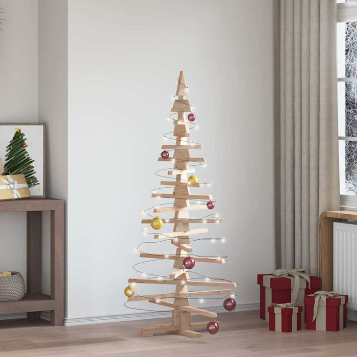 Wooden Christmas Tree For Decoration 150 Cm Solid Wood Pine Aobtkio