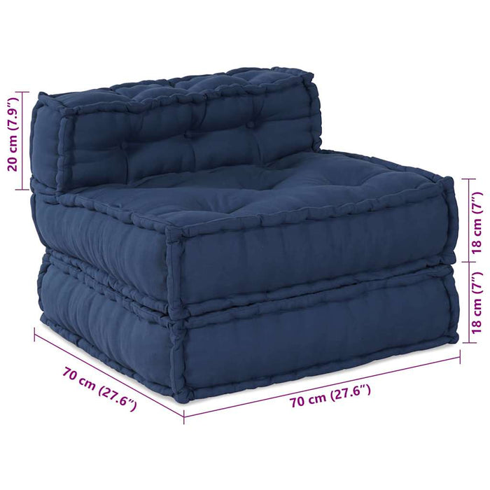 Modular Pouffe Indigo 70X70X54 Fabric Abokbax