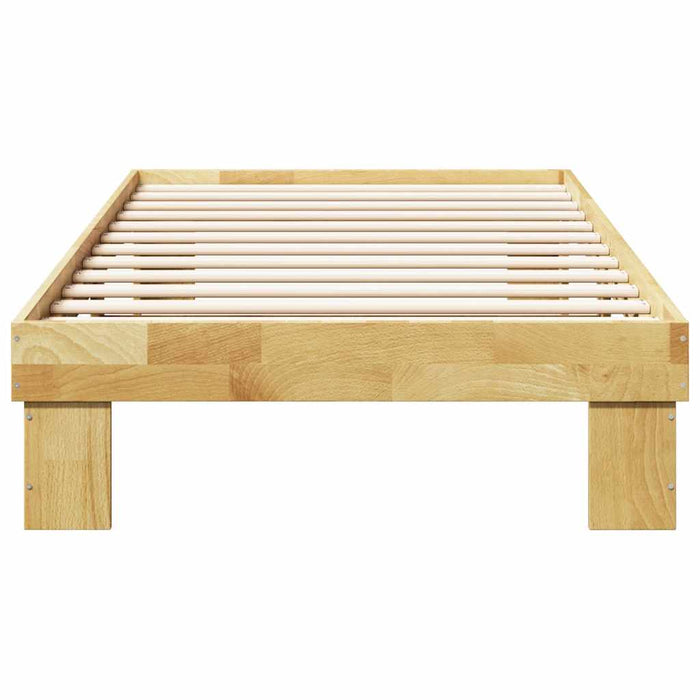 Single Size Bed Frame Without Mattress 90X190 Cm Solid Wood Oak Npokpi
