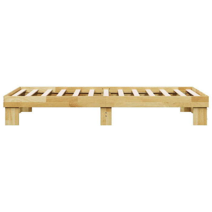 Single Size Bed Frame Without Mattress 90X190 Cm Solid Wood Oak Npokpi