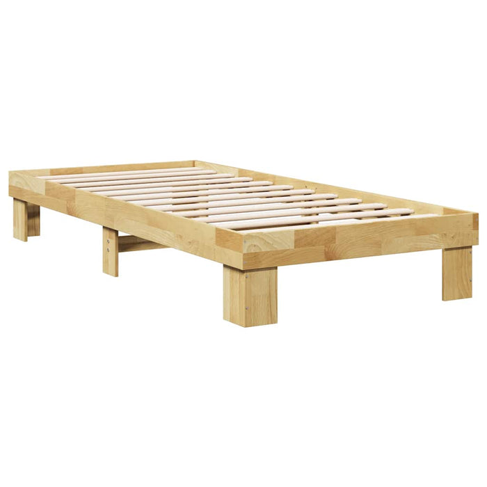 Single Size Bed Frame Without Mattress 90X190 Cm Solid Wood Oak Npokpi