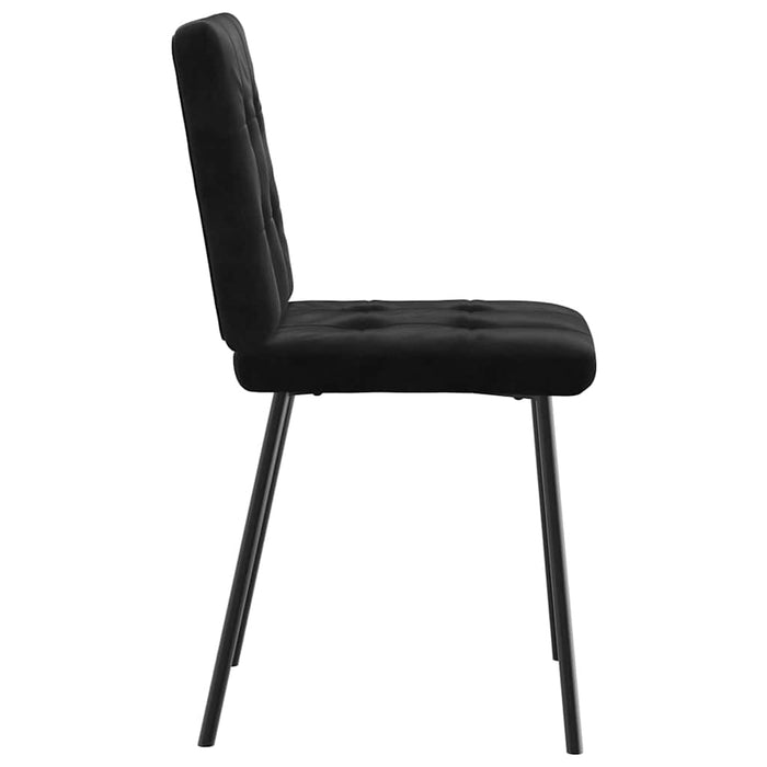 Dining Chairs 2 Pcs Black Velvet Aoboblt