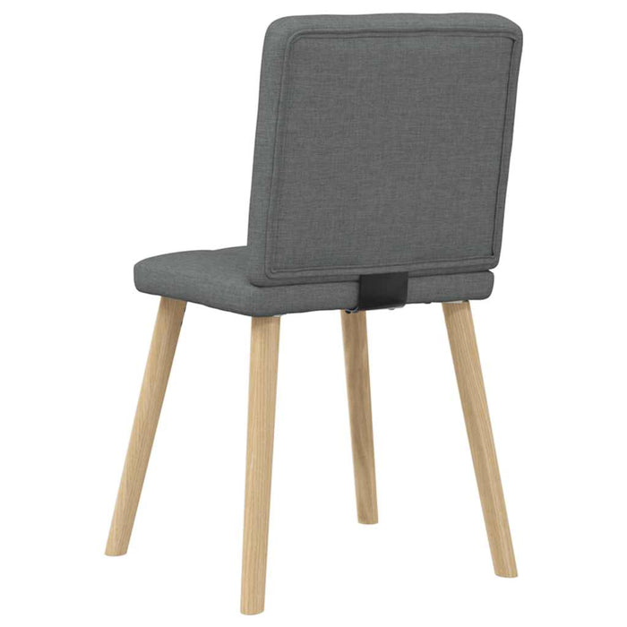 Dining Chairs 2 Pcs Dark Grey Fabric Aoboblk