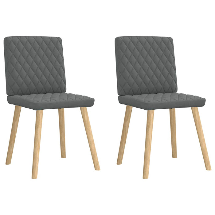 Dining Chairs 2 Pcs Dark Grey Fabric Aobooxx