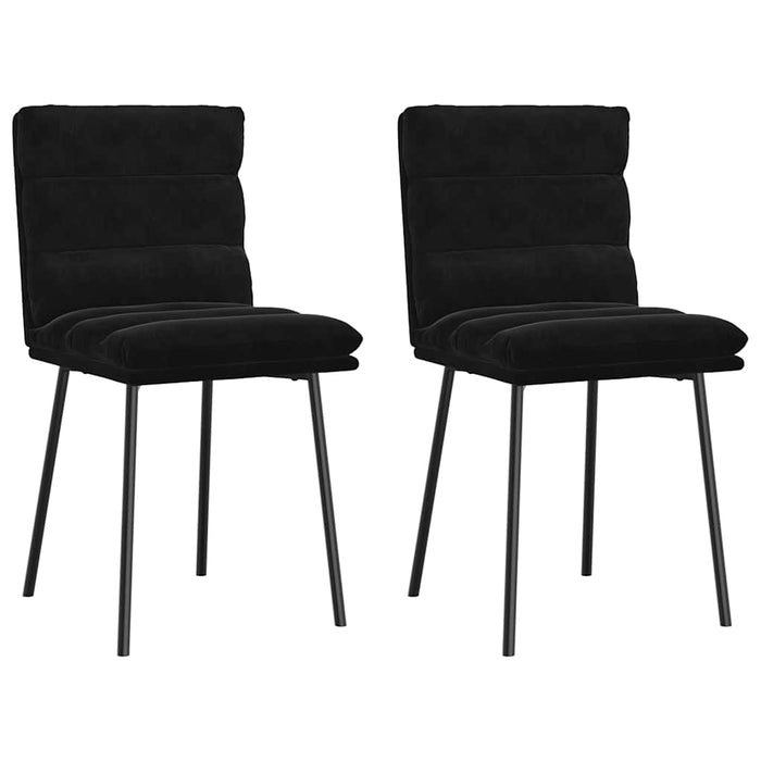 Dining Chairs 2 Pcs Black Velvet Aoboxnn