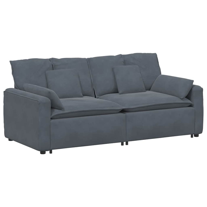 Modular Sofa With Cushions Dark Grey Ttxootb