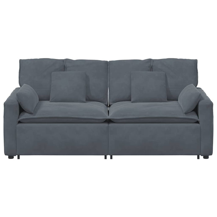 Modular Sofa With Cushions Dark Grey Ttxootb