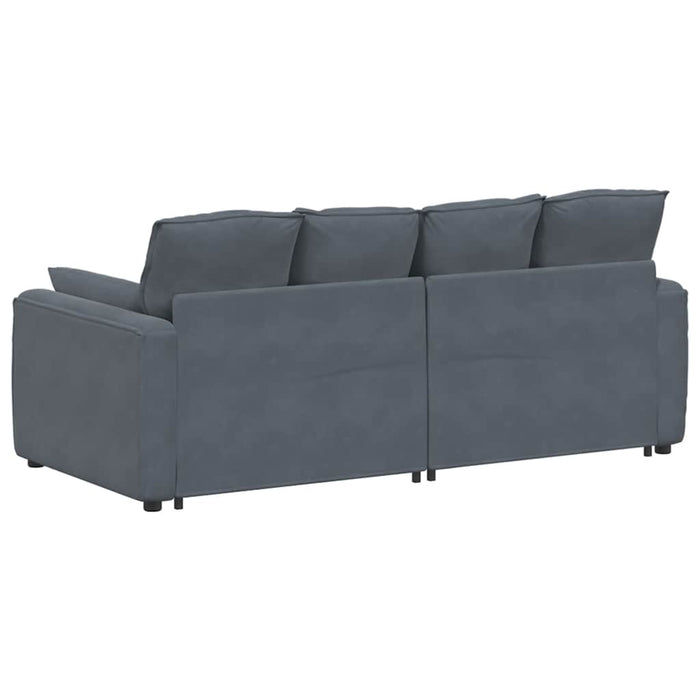 Modular Sofa With Cushions Dark Grey Ttxootb