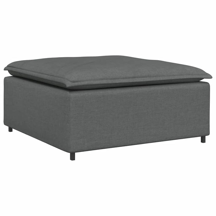 Modular Sofa With Footstool & Cushions Fabric Dark Grey Ttxoxbn