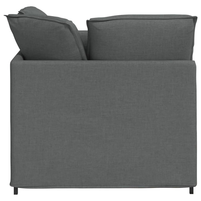 Modular Sofa With Footstool & Cushions Fabric Dark Grey Ttxoxbn