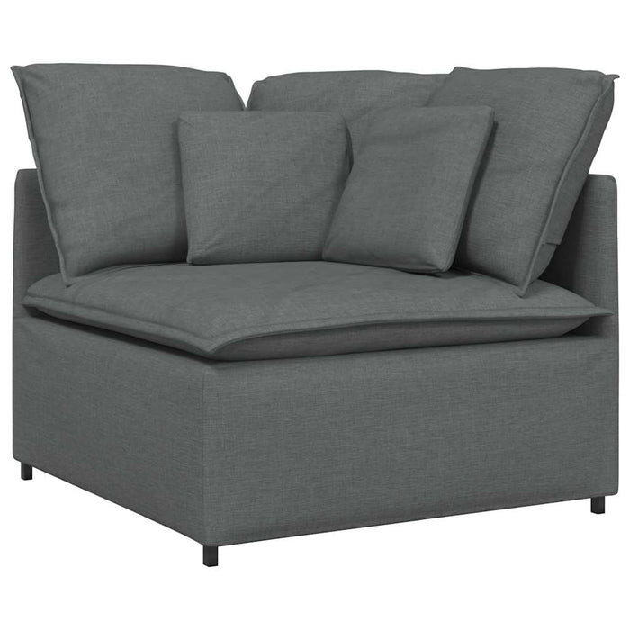 Modular Sofa With Cushions Fabric Dark Grey Ttxoxtn