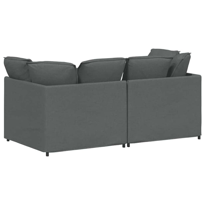 Modular Sofa With Cushions Fabric Dark Grey Ttxoxtn