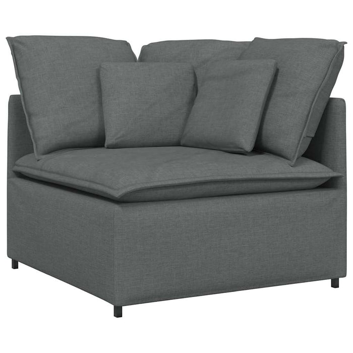 Modular Sofa With Cushions Fabric Dark Grey Ttxoxln