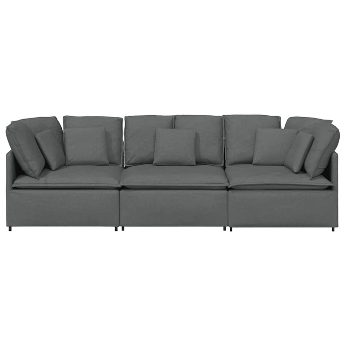Modular Sofa With Cushions Fabric Dark Grey Ttxoxln