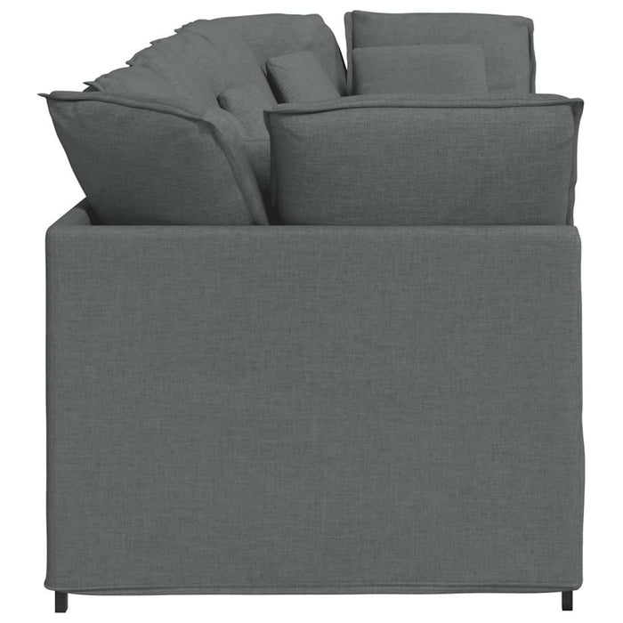 Modular Sofa With Cushions Fabric Dark Grey Ttxoxln