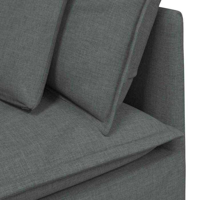 Modular Sofa With Cushions Fabric Dark Grey Ttxoxln