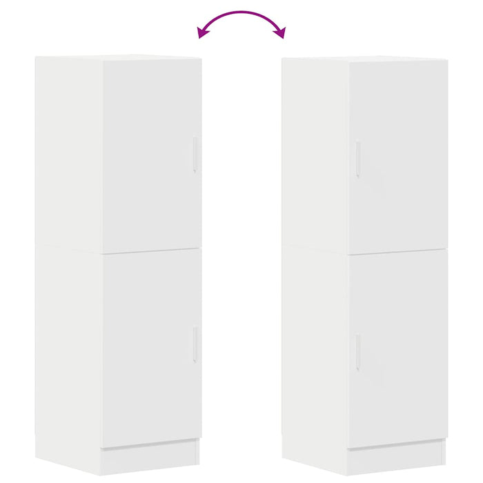 Kitchen Cabinet White 38X41.5X131.5 Cm Engineered Wood Nlboox