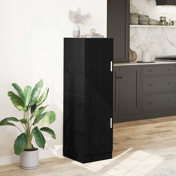 Kitchen Cabinet Black 38X41.5X131.5 Cm Engineered Wood Nlboot