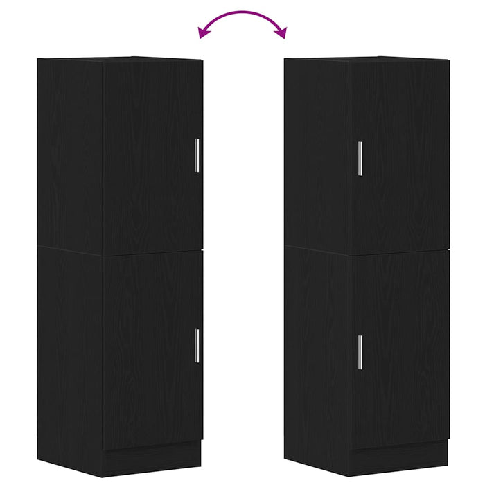 Kitchen Cabinet Black 38X41.5X131.5 Cm Engineered Wood Nlboot