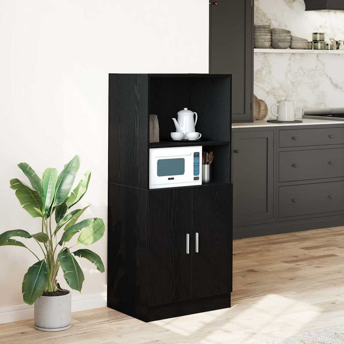 Kitchen Cabinet Black 57X41.5X131.5 Cm Engineered Wood Nlboxx