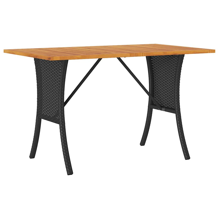 Garden Sofa 3-Seater With Cushions&Table Black Poly Rattan Aobtnpa