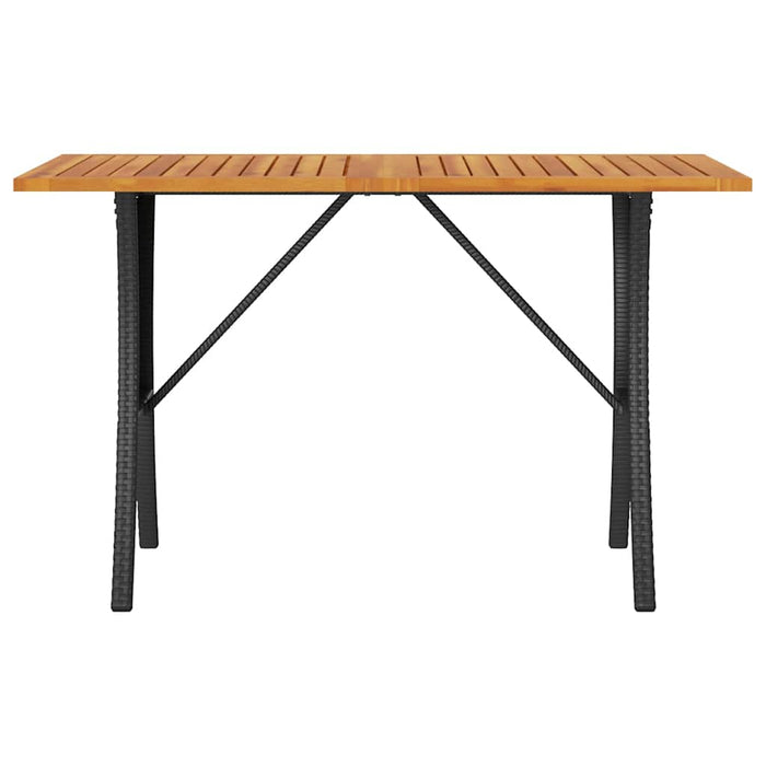 Garden Sofa 3-Seater With Cushions&Table Black Poly Rattan Aobtnpa