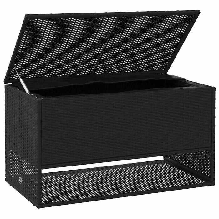 Outdoor Cushion Box Black 100X55X55.5 Cm Poly Rattan Aobaoao