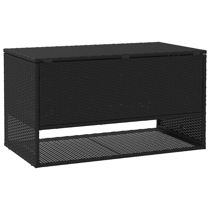 Outdoor Cushion Box Black 100X55X55.5 Cm Poly Rattan Aobaoao