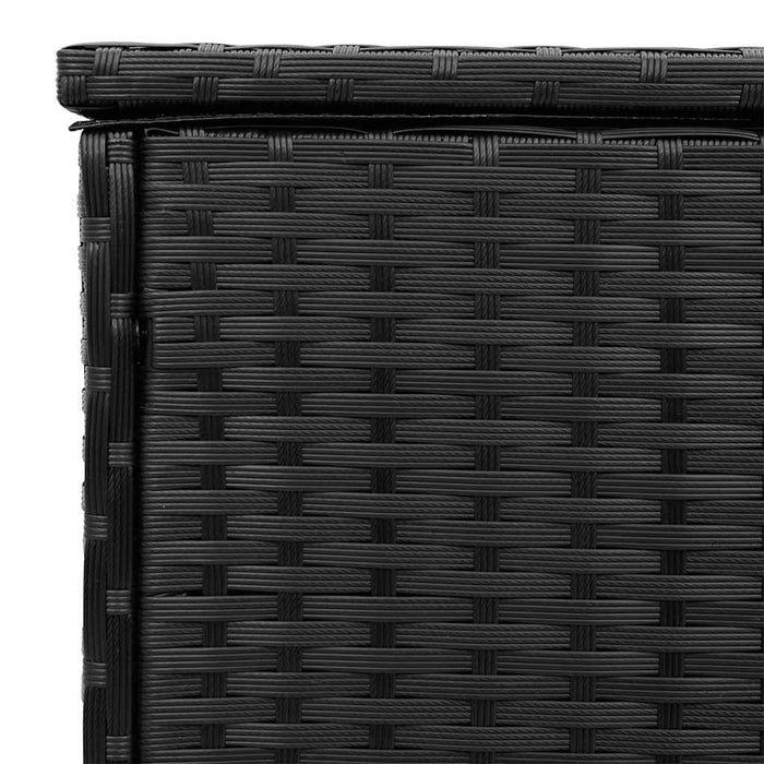 Outdoor Cushion Box Black 100X55X55.5 Cm Poly Rattan Aobaoao