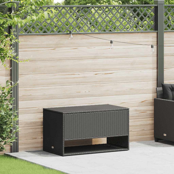 Outdoor Cushion Box Black 100X55X55.5 Cm Poly Rattan Aobaoao