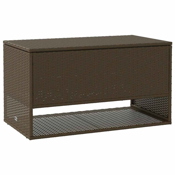 Outdoor Cushion Box Brown 100X55X55.5 Cm Poly Rattan Aobaoax