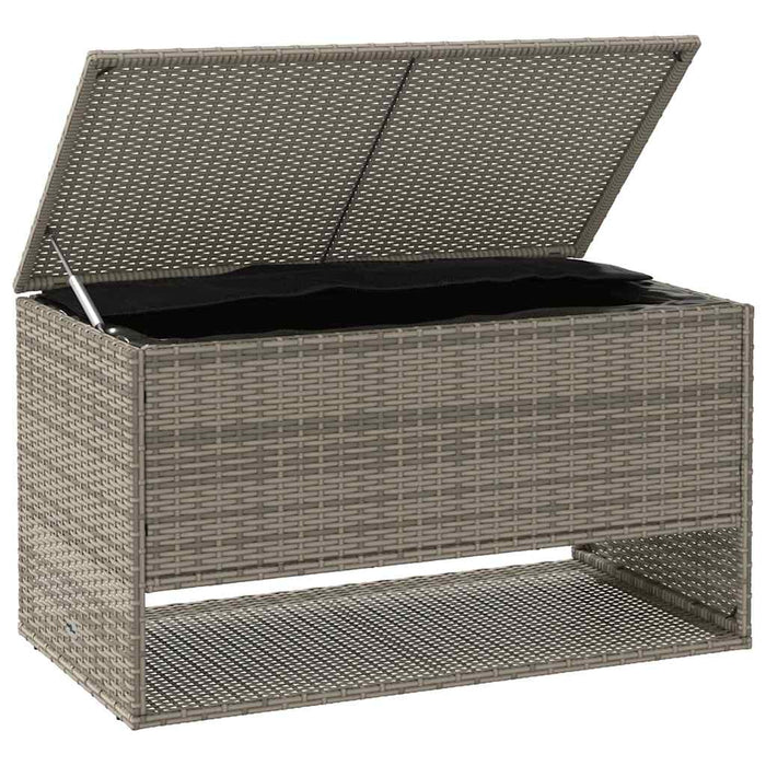 Outdoor Cushion Box Grey 100X55X55.5 Cm Poly Rattan Aobaoat